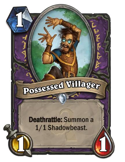 《炉石传说》新卡公布:修格斯着魔的村民和德